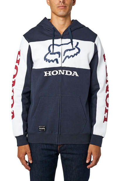 HONDA ZIP FLEECE NVY / WHT